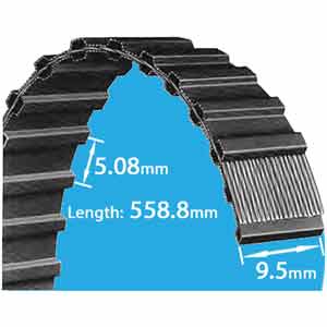 Dây curoa răng Bando 220DXL037G size DXL | Chính hãng