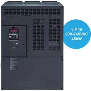 Biến tần Mitsubishi FR-A820-45K-1 3 pha 200...240VAC 45kW 175A 590Hz