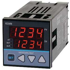 Điều khiển nhiệt độ kỹ thuật số HANYOUNG KX4N-CCAA 100...240VAC; Điều khiển tiêu chuẩn; ON-OFF control, PID control; Loại đầu vào cảm biến: 0...10VDC, 1...5VDC, KPt 100Ohm, Pt 100Ohm, B, E, J, K, L, N, PL2, R, S, T, U, W; Linear current output; Số ngõ ra điều khiển: 1