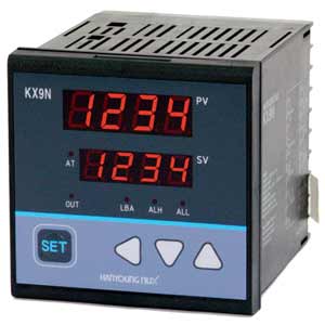 Điều khiển nhiệt độ kỹ thuật số HANYOUNG KX9N-CKAD 24VDC; Điều khiển tiêu chuẩn; ON-OFF control, PID control; Loại đầu vào cảm biến: 0...10VDC, 1...5VDC, KPt 100Ohm, Pt 100Ohm, B, E, J, K, L, N, PL2, R, S, T, U, W; Linear current output; Số ngõ ra điều khiển: 1