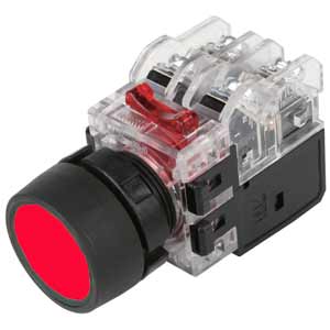Nút nhấn có đèn vỏ nhựa HANYOUNG MRX-TM1A0R Có đèn; 100...240VAC; D22; Đỏ; 1NO+1NC; Nhấn nhả; Round full-guard (Flush); Chất liệu vỏ: Plastic; Chất liệu vòng bezel: Plastic