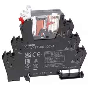 Rơ le trung gian I/O loại mỏng OMRON G2RV-ST500 100VAC SPDT ; Điện áp cuộn dây: 100VAC; Dòng điện: 6A