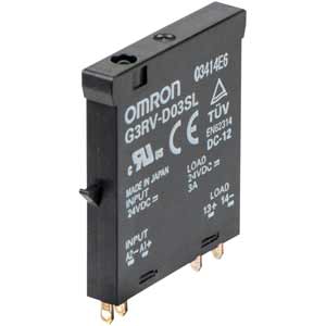 Rơ le bán dẫn dùng trong bảo dưỡng OMRON G3RV-D03SL DC24 Điện áp ngõ vào: 24VDC; Điện áp tải: 5...24VDC; Dòng điện tải: 3A; Gắn đế