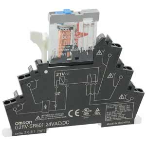 Rơ le I/O mỏng OMRON G2RV-SR501 AC/DC24 BY OMB SPDT ; Điện áp cuộn dây: 24VAC, 24VDC; Dòng điện: 6A