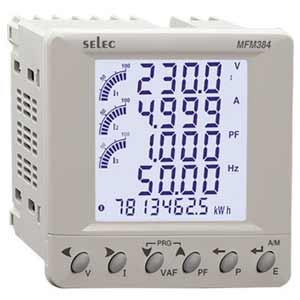 Đồng hồ đa năng SELEC MFM384-C 100...240VAC; Số ngõ ra: 1