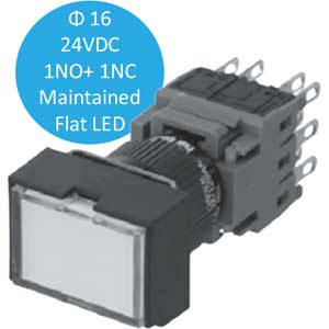 Nút nhấn D16 có đèn FUJI AH164-TGL5W11E3