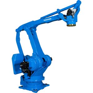 Robot đóng gói và xếp dỡ YASKAWA PL800 Kiểu: Articulated robots; Số trục: 4; Tải trọng tối đa: 800kg; Tầm với chiều dọc: 3024mm; Tầm với chiều ngang: 3159mm