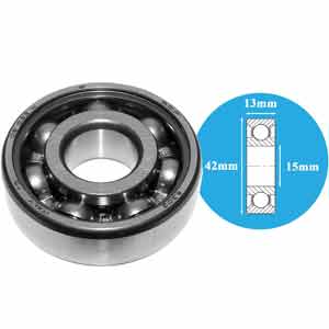 Vòng bi bạc đạn cầu 1 dãy trục 15mm SKF 6302