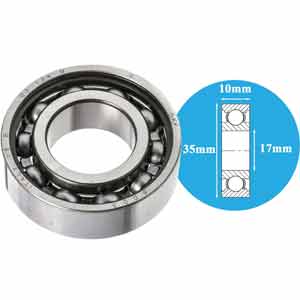 Vòng bi cầu rãnh sâu d17mm SKF 6003