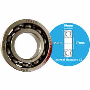 Vòng bi cầu rãnh sâu d17mm SKF 6003/C3