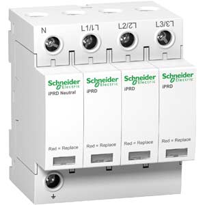 Chống sét lan truyền dạng modul SCHNEIDER A9L40600 3P+N; 230VAC, 400VAC; 15kA; Hệ thống tiếp đất: TN-S, TT
