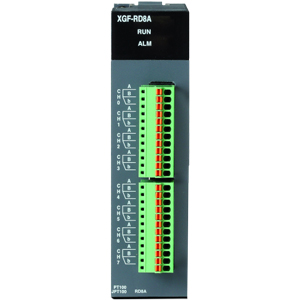 Mô đun điều khiển nhiệt độ nhận tín hiệu từ điện trở LS XGF-RD8A PT100, PT1000; Số ngõ vào digital: 8
