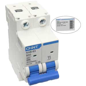 MCB Chint NXB-63 2P B50 6kA