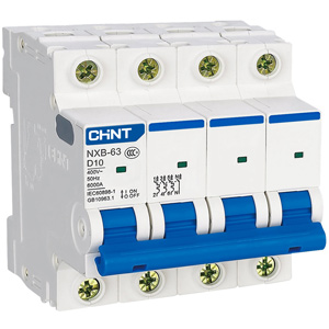 Áp tô mát cài cỡ nhỏ CHINT NXB-63 4P D10 6kA