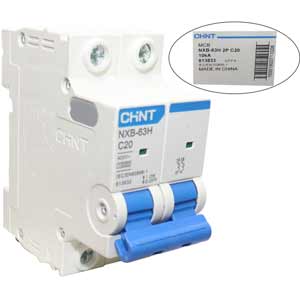 MCB Chint NXB-63H 2P C20 10kA