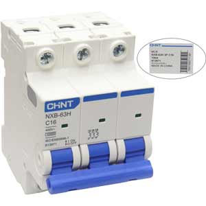 MCB Chint NXB-63H 3P C16 10kA
