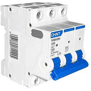 Áp tô mát cài loại nhỏ CHINT NXB-63H 3P C63 10kA