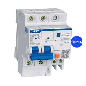 Át chống dòng rò CHINT NXBLE-32 2P C20 100mA 6kA