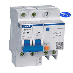 Cầu dao chống rò RCBO CHINT NXBLE-63 4P C40 100mA 6kA 4P; 40A; 100mA; 6kA