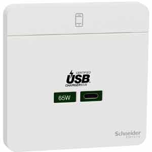 Ổ cắm sạc USB AvatarOn SCHNEIDER E831USB65_WE Số ổ USB: 1; Ổ USB: USB Type-C; Điện áp đầu vào USB: 220...240VAC; Điện áp đầu ra USB: 20VDC max.; Cường độ dòng điện đầu ra USB: 3A max.; Kiểu đấu dây: Bắt vít; Phương pháp lắp đặt: Flush mounting