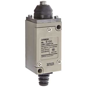 Công tắc hành trình  OMRON HL-5100 OMR Pin plunger; DPST (1NO+1NC); 5A at 24VDC, 5A at 250VAC; 8.83N; 33mm; 80.8mm; 33mm