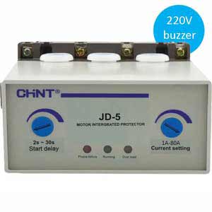 Rơ le bảo vệ motor CHINT JD-5 1A-80A AC220V(with buzzer)