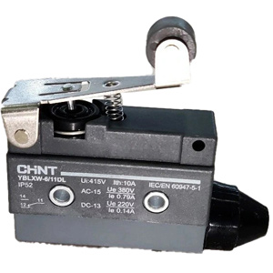 Công tắc hành trình loại rất nhỏ (microswitch) CHINT YBLXW-6/11DL Hinge roller lever; SPDT; 0.79A at 380VAC; 6N; 75mm; 22mm
