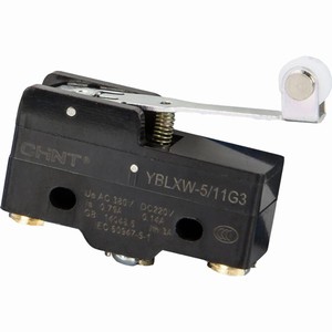 Công tắc hành trình CHINT YBLXW-5/11G3 Hinge roller lever; SPDT; 0.14 at 220VDC, 0.79A at 380VAC, 0.45A at 220VDC, 1.5A at 660VAC; <=4N; 50mm; 51mm; 17.45mm