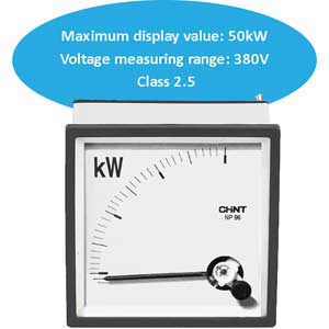 Oát kế CHINT NP96-kW 50KW 380V