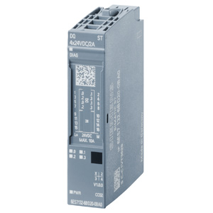 Mô đun ngõ ra kĩ thuật số SIEMENS 6ES7132-6BD20-0BA0 Output module; 24VDC; Số ngõ ra digital: 4; Kiểu đấu nối ngõ ra digital: Transistor (Source); 2A; Plug-in mounting