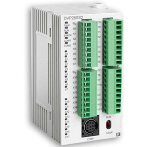 Bộ lập trình PLC tiêu chuẩn DELTA DVP28SS211R Loại: Standard; 24VDC; Số ngõ vào digital: 16; Số ngõ ra digital: 12; 8Ksteps