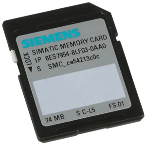 Thẻ nhớ SIMATIC S7 cho S7-1x00 SIEMENS 6ES7954-8LF03-0AA0 MMC Card; 24Mbyte; Màu sắc: Black