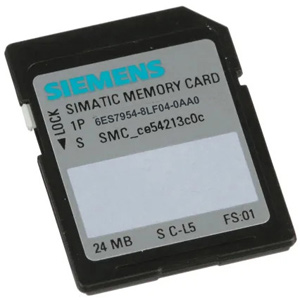 Thẻ nhớ SIMATIC S7 cho S7-1x00 SIEMENS 6ES7954-8LF04-0AA0 MMC Card; 24Mbyte; Màu sắc: Black