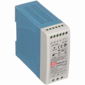 Bộ nguồn 40W đơn đầu ra gắn trên thanh ray MEAN WELL MDR-40-12 Số đầu ra: 1; 12VDC; 3.33A; 40W; Lắp thanh ray DIN