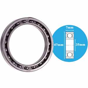 Vòng bi cầu rãnh sâu d35mm SKF 61807