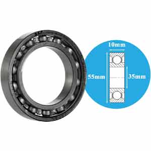 Vòng bi cầu rãnh sâu d35mm SKF 61907