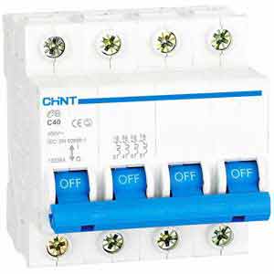 Cầu dao tự động CHINT eB 4P C40 4.5kA