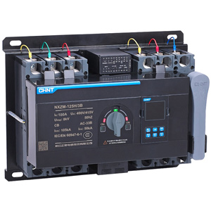 Bộ chuyển đổi nguồn CHINT NXZM-125H/3B 100A Automatic Transfer Switch; 3-pole; 100A; 400VAC, 415VAC; Loại bộ điều khiển: Intelligent