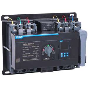 Bộ chuyển đổi nguồn CHINT NXZM-250S/3B 180A Automatic Transfer Switch; 3-pole; 180A; 400VAC, 415VAC; Loại bộ điều khiển: Intelligent