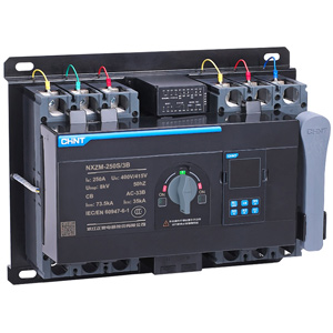 Bộ chuyển đổi nguồn CHINT NXZM-250S/3B 250A Automatic Transfer Switch; 3-pole; 250A; 400VAC, 415VAC; Loại bộ điều khiển: Intelligent