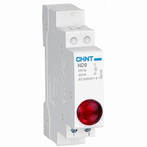 Đèn báo gắn thanh ray dạng module CHINT ND9-1/R 24V 24VAC, 24VDC; Đèn led; Đỏ