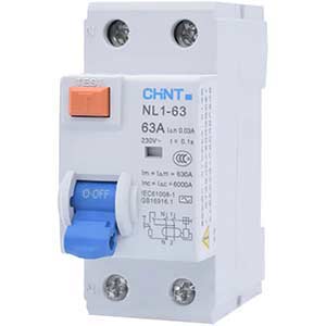 Aptomat chống giật CHINT NL1-63 2P 63A 300mA AC 6kA