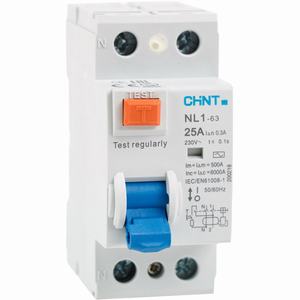 Aptomat chống giật CHINT NL1-63 2P 25A 300mA AC 6kA