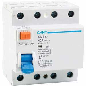 Aptomat chống giật CHINT NL1-63 4P 40A 30mA AC 6kA