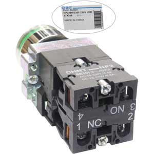 Nút nhấn có đèn CHINT NP2-BW3365 230V LED