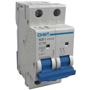 Aptomat CHINT NB1-63H/2 2P C10 8In