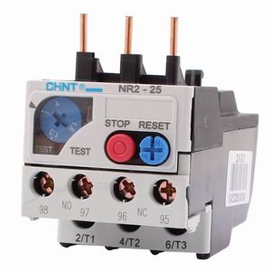 Rơ le nhiệt CHINT NR2-25 1-1.6A 1...1.6A; có vi sai nhiệt độ (3-heater); Tiếp điểm phụ: 1NO+1NC; Chế độ giải trừ lỗi: Thủ công; Kiểu kết nối: Kẹp vít
