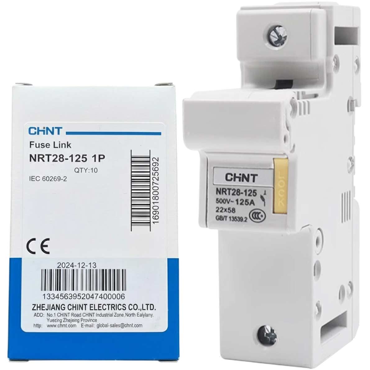 Đế cầu chì CHINT NRT28-125 1P base