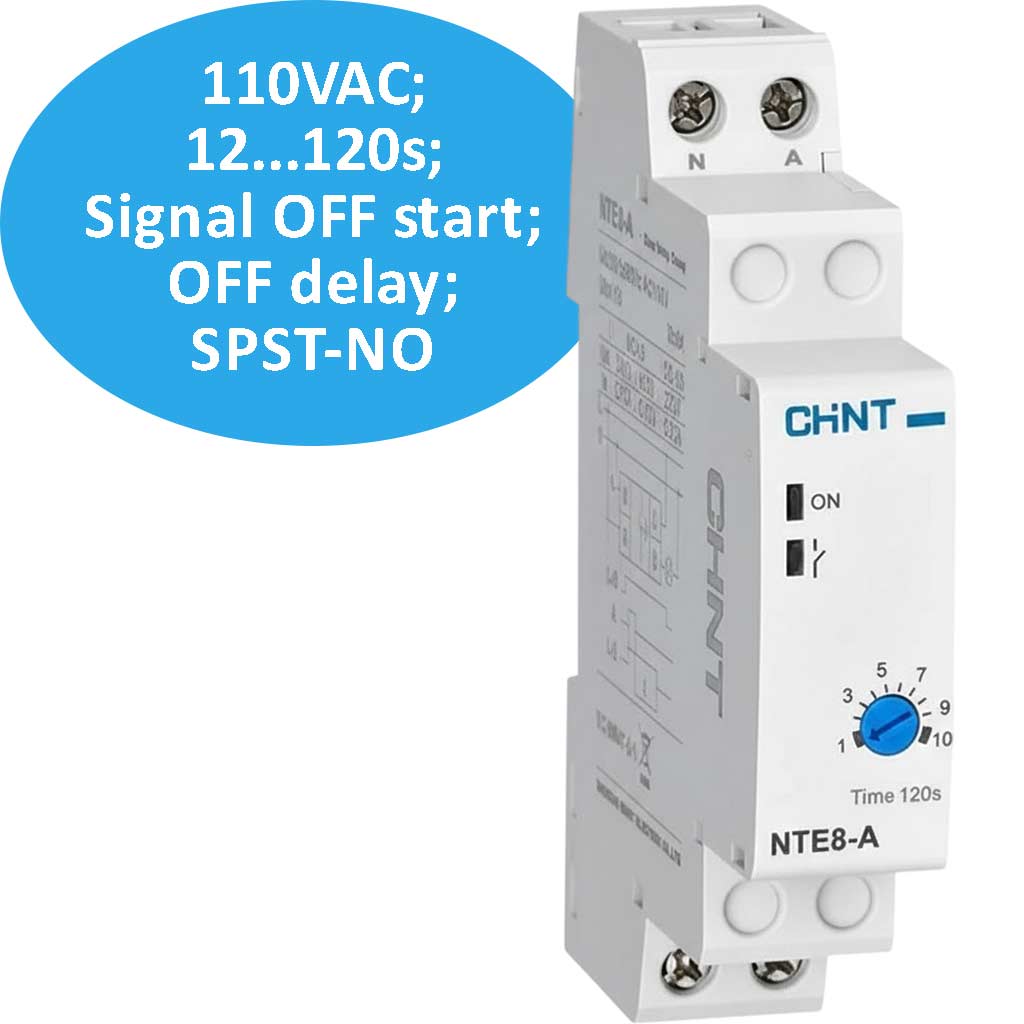 Rơ le thời gian trễ CHINT NTE8-A 12s-120s AC110V