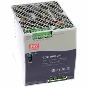 Bộ nguồn 3 pha 960W có chức năng PFC gắn thanh ray MEAN WELL TDR-960-24